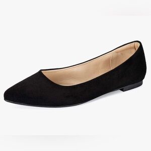 PENNYSUE Black Pointed Toe Ballet Flats Soft Slip On Shoes | Size 8.5 | NWT